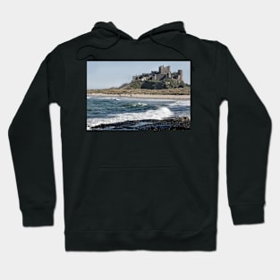 Waves coming ashore near Bamburgh Castle, Northumberland, UK Hoodie